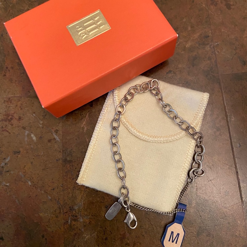 James Avery forged link charm bracelet